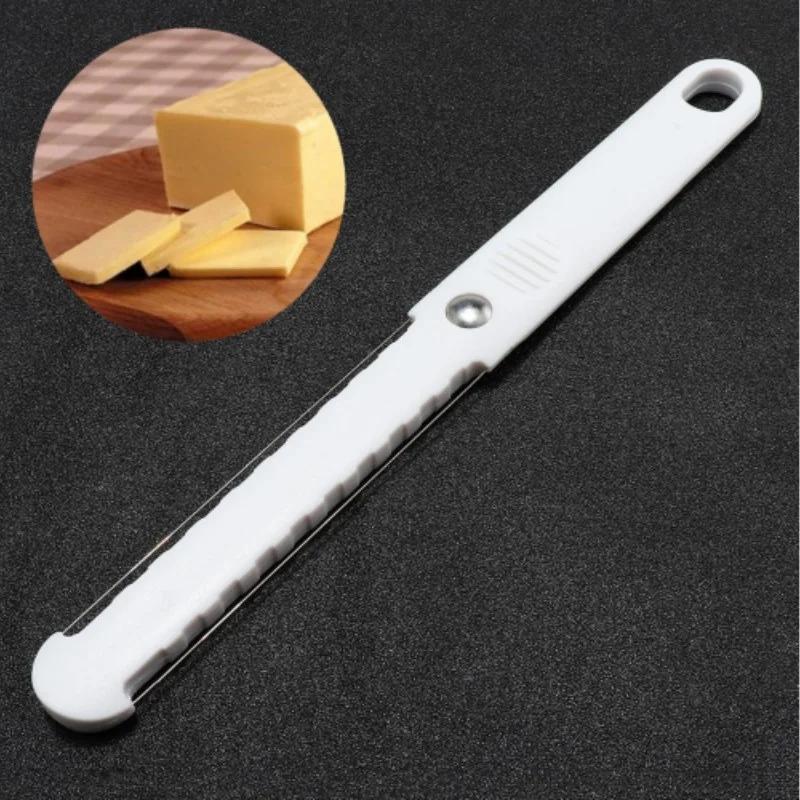 Cheese Butter Slicer Pissza Knife Sharp Cutter Soft Handle Cutter White Useful Kitchen Cheese Tools