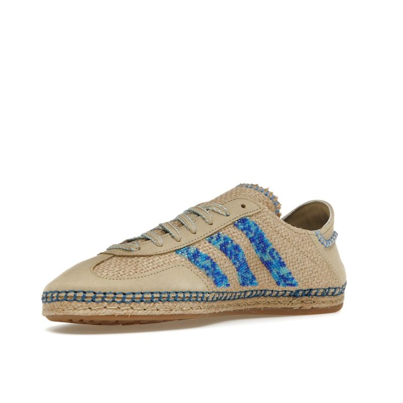Adidas CLOT X Gazelle Linen Khaki Light Blue Unisex Sneakers Tan Blue-Bird IH3641