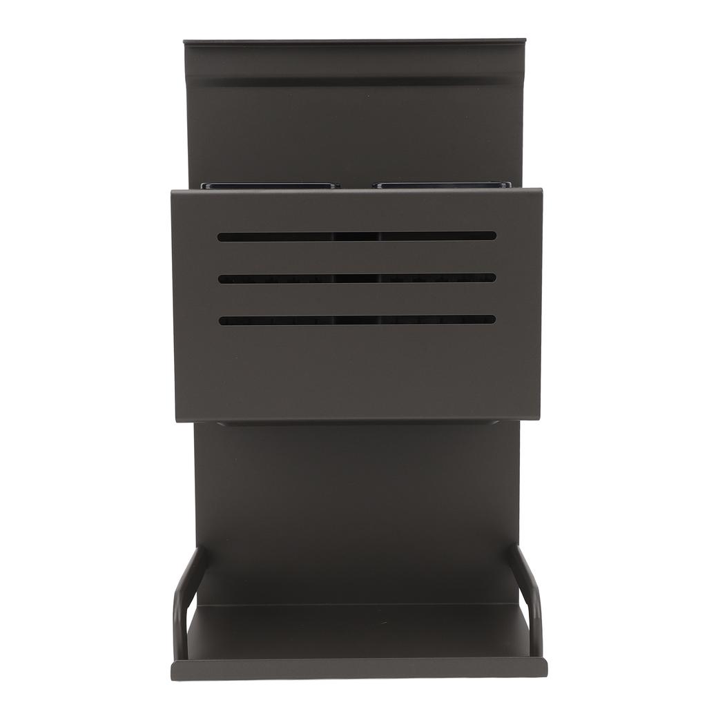 Wall Mount Utensil Rack Grey Aluminum Alloy Easy To Clean Multi Use Wall Utensil Organizer Rack for