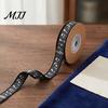 Cotton Ribbon for Gift Wrapping Black and White Musical Notes Ribbon, 5/8" x 11 Yards Music Skin Friendly Trim Note Printed DIY Crafts Party