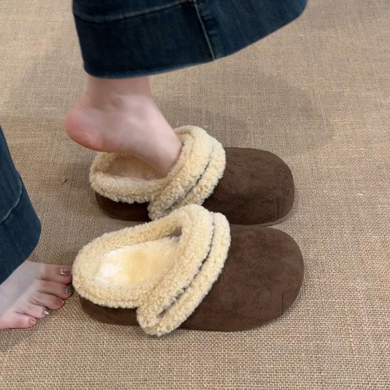 

Женские полутапочки с леопардовым принтом, осенне-зимние 2025, в стиле колледжа, в ретро-стиле, в стиле Мори, универсальные, повседневные туфли Мао Мао 40 темно-коричневого