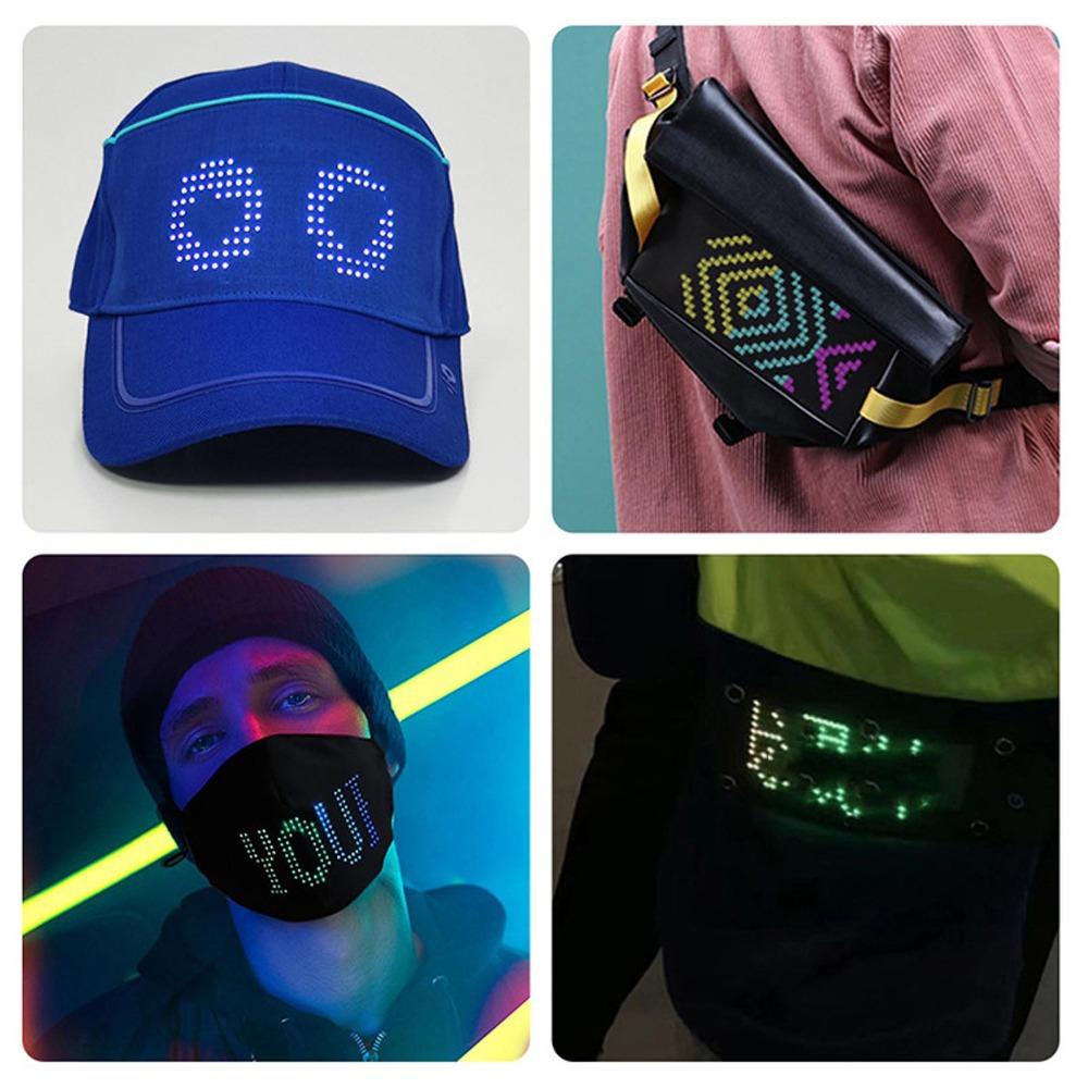 RGB LED Beads Flexible LED Display HD Full Color LED Screen Programmable LED Sign  Glasses