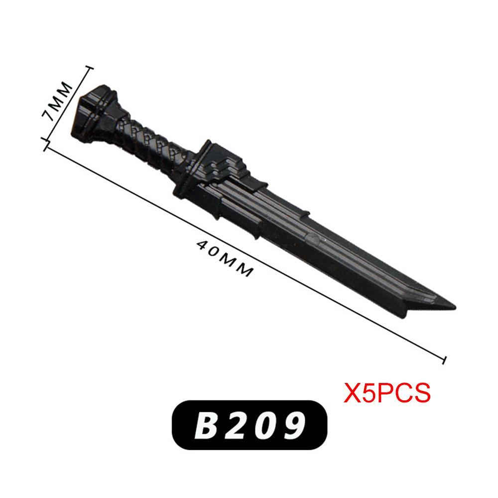 MOC Medieval Weapons Building Blocks Army Soldiers Figures Military Accessories Knife Sword DIY Bricks Toys For Children