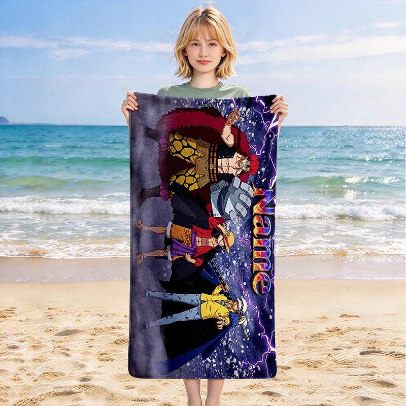 Custom Name One Piece Stylish printed beach towel,a quick-drying, absorbent mat suitable for the beach, pool, gym, and travel fans gift