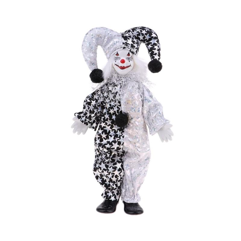 

Handcrafts Western Clown Figurine Doll with Poseable Limb Centerpiece For Tabletop and Shelf Display Party Decoration 1