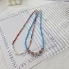Elegante Perlenkette Einzigartiger Muschelperlen-Choker Schlüsselbein-Kette für Damen Modeschmuck Geschenk Dopamin-Kette