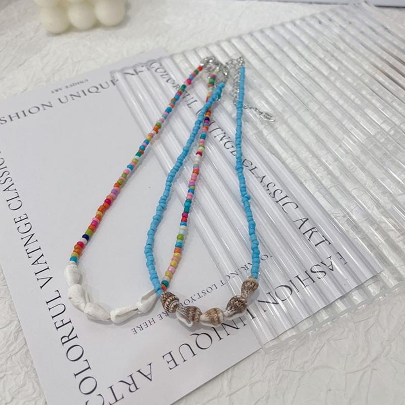 Elegante Perlenkette Einzigartiger Muschelperlen-Choker Schlüsselbein-Kette für Damen Modeschmuck Geschenk Dopamin-Kette