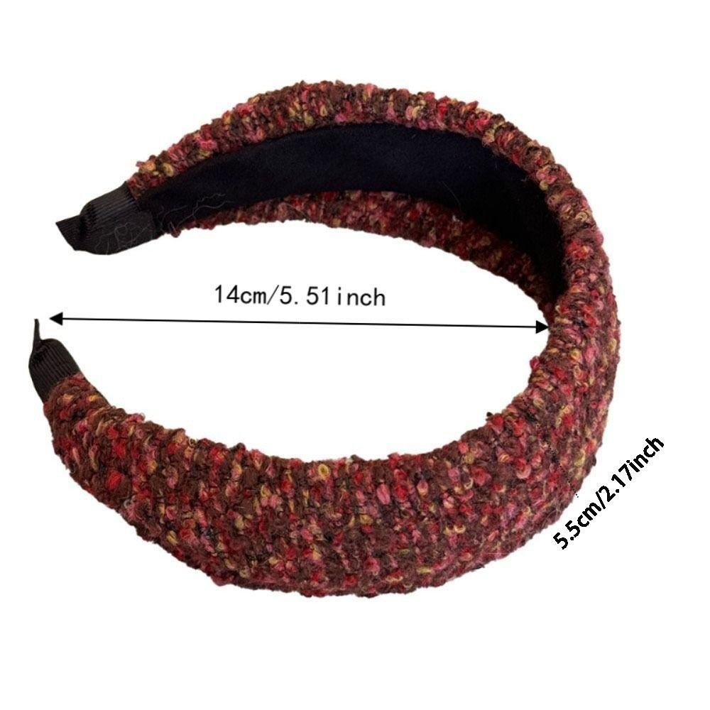Anti-Slip Braided Headband Tweed Knitted Thick Knitted Headband For Women Daily Use