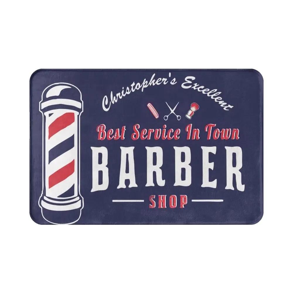 Barbershop-Matte Willkommen Fußmatte Balkon Innen Korridor Veranda Eingang Boden Teppich Waschbar Badezimmer Küchenzubehör Teppich