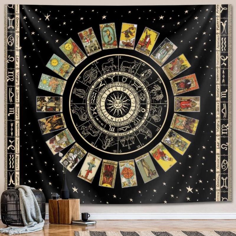 VIKAMA Star Constellation Divination Tapestry Wall Decoration Suitable For a Girls Bedroom Witch Constellation Theme