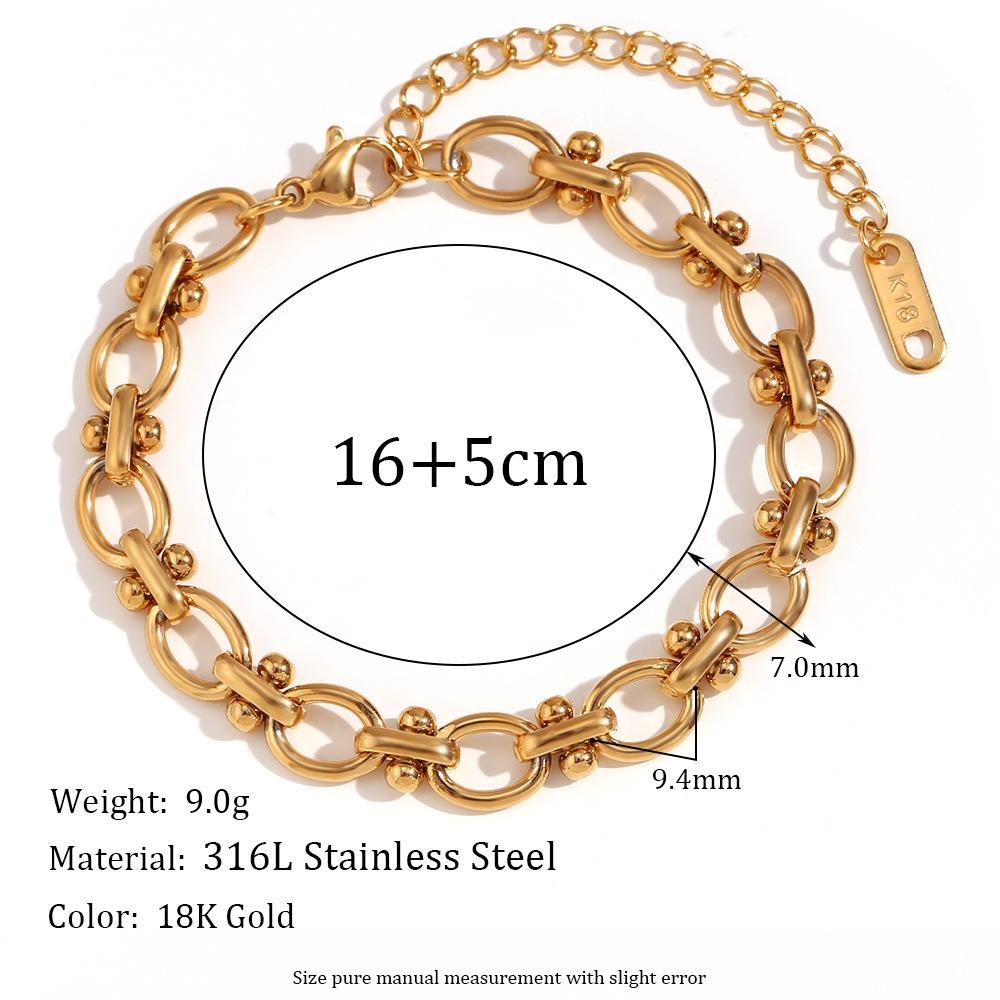 Elegant Bracelets Women Natural Stone Green Retro Rope Chain Bracelet 18k Gold Plated Waterproof Non Tarnish Bangle ALN2512515
