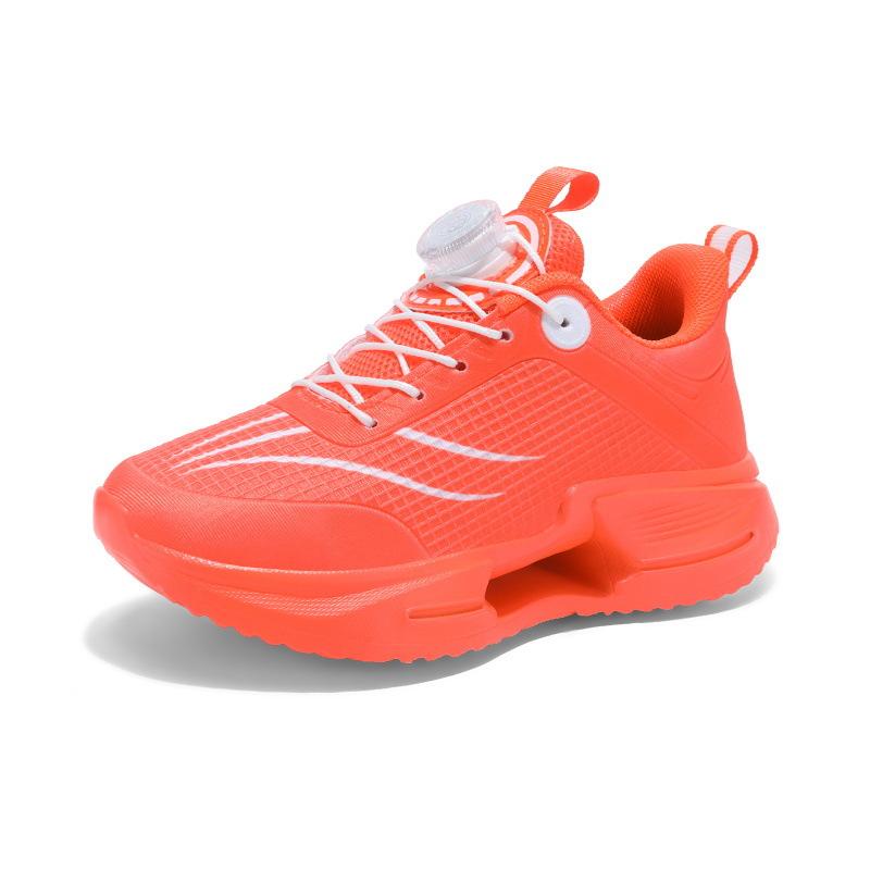 2025 new summer children's dead shadow running shoes men's rotating button sports shoes older children's carbon plate soft-soled running shoes