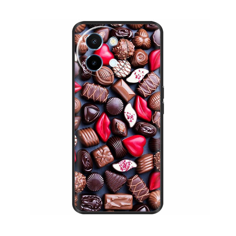 For Vivo Y38 5G Phone Case Painted Soft Black TPU Silicone Bumper For Vivo Y38 Y200i Y200t T3x Protective Back Cover Cases Capas