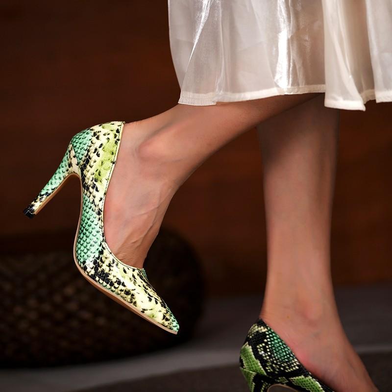 

Модные повседневные туфли женские туфли на высоком каблуке Женские туфли на высоком каблуке 43 зелёный