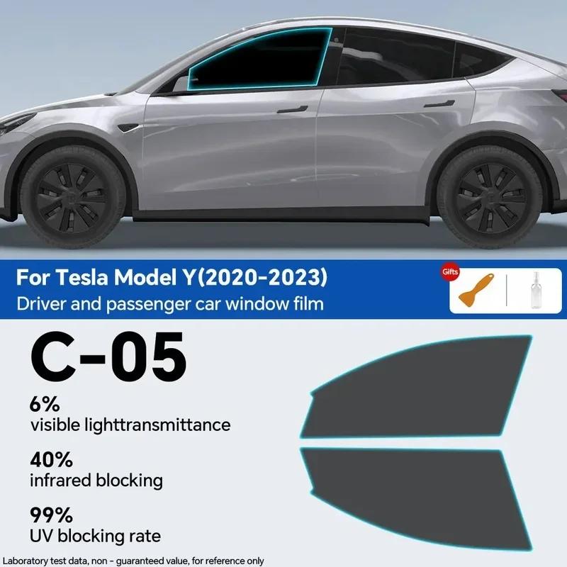 

PFCC Заранее вырезанная пленка для тонировки стекол автомобиля для Tesla Model Y - Автомобильные наклейки Пленки Керамическая Солнечная Защита от УФ Зеркальные Пленки front 6 percent