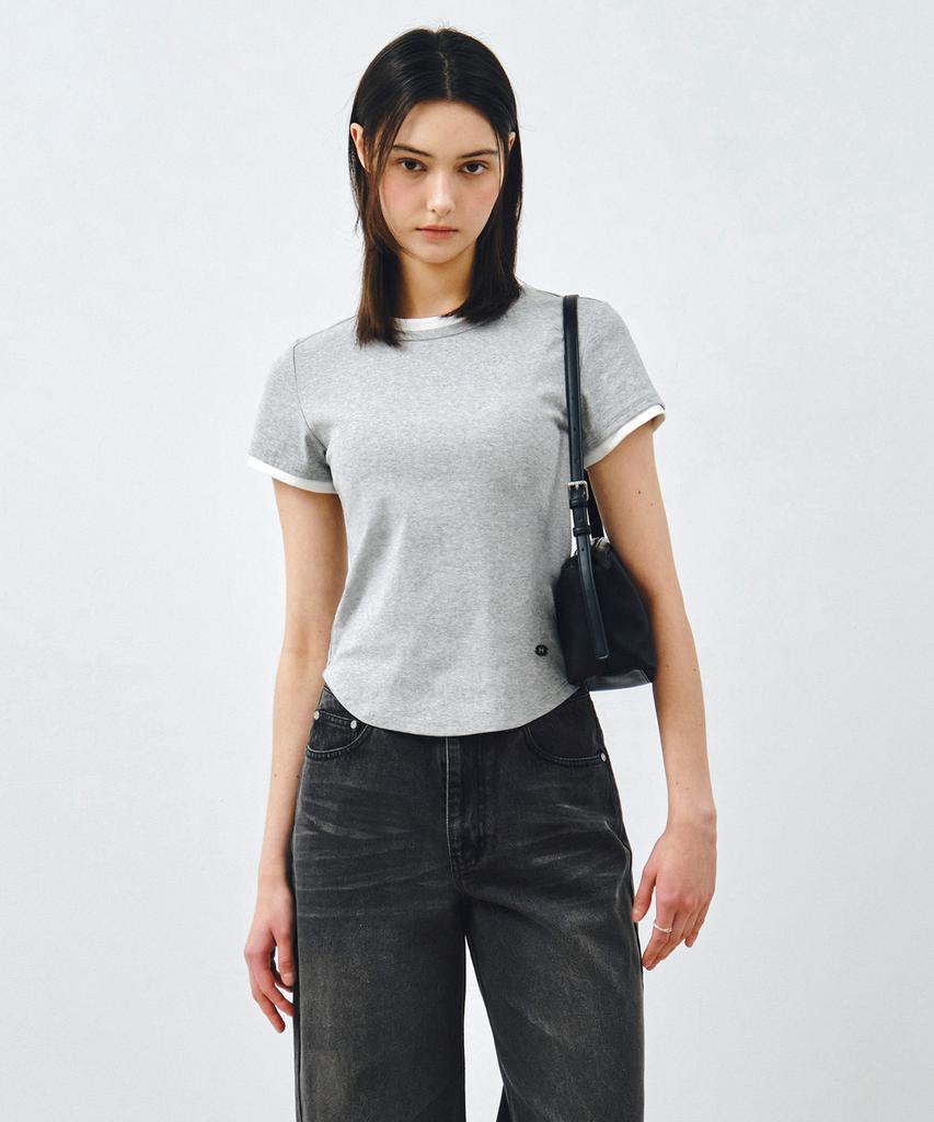 MONGDOL Essential Layered Short Sleeve T-Shirt Mdts099_5 Colors