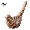 Unique Retro Bird Home Accessories Resin Ornaments, Wood Color Figurine, Handmade Carved Country Living Ornaments Decorative Statue for Farmhouse