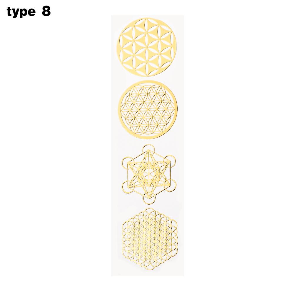 Gift Pyramid Energy Tower Material Resin Pendant Crafting Yoga Healing 7 Chakra Stickers Geometric Flower Decals Life Tree