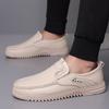 856 Men'S Shoes Leather Shoes Spring Low-Top Feet Cowhide Surface Flat Bottom Handmade Beans Casual Shoes Single Shoes