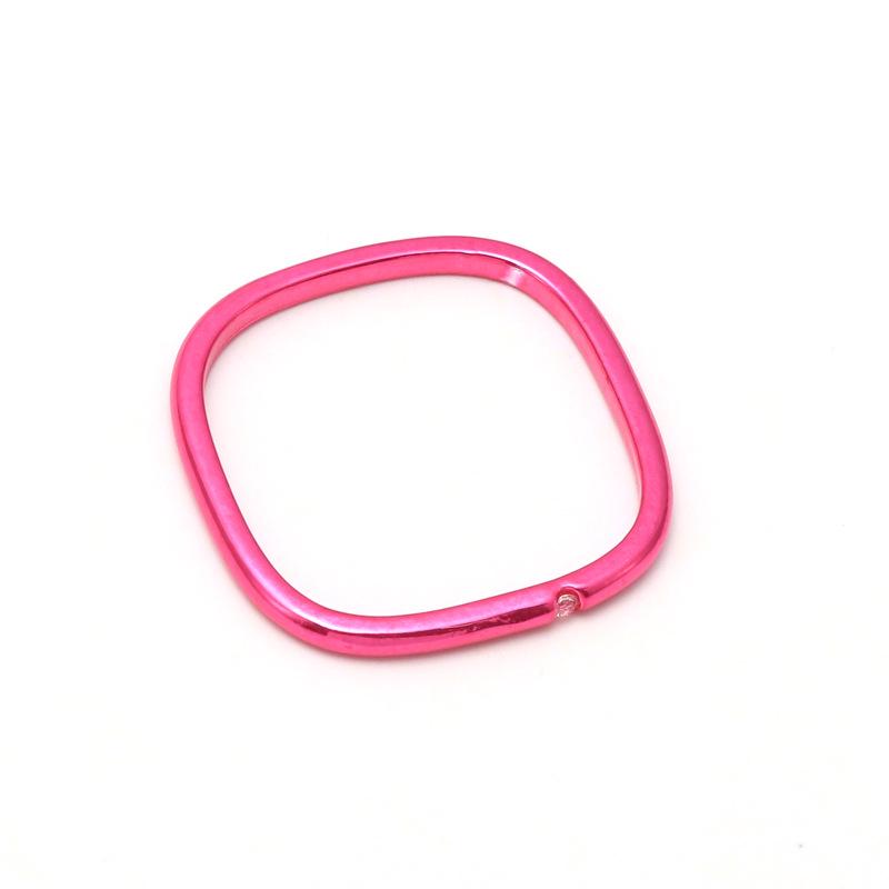 Women's Colorful Copper Zircon Square Ring - Simple Korean Style Valentine's Jewelry for Couples