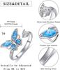 Fidget Spinner Rings for Women Crystal Flower Sun Star Moon Beads Anti Stress Anxiety Ring Rotatable Jewelry