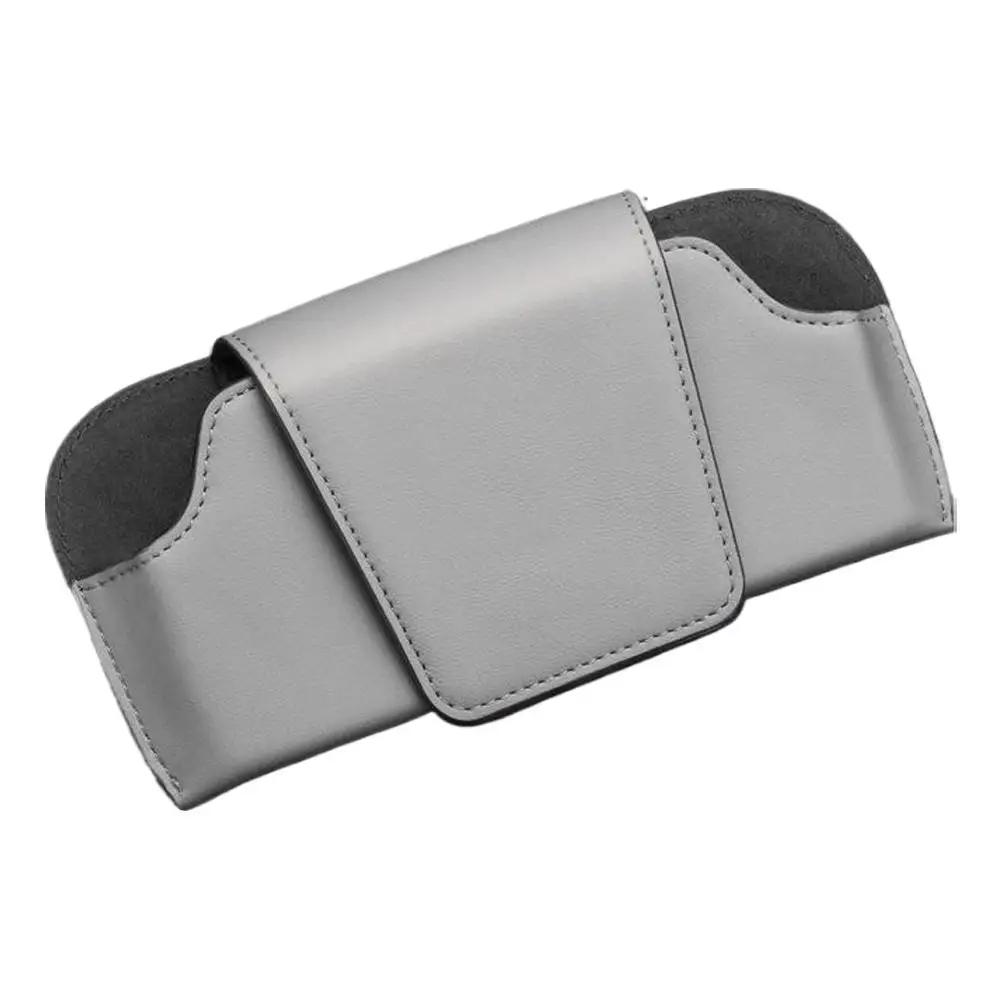 NEW Car Sun Visor Glasses Holder Premium Leather Sunglasses Hand Organizer Case Auto Garage Box Tools Storage Eyeglasses Cl T2D4