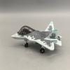 Plane Model Cartoon SU-57 Q Version Aircraft Metal Alloy Air Force Airplane With Landing Gear Collection Enthusiast Gift Display