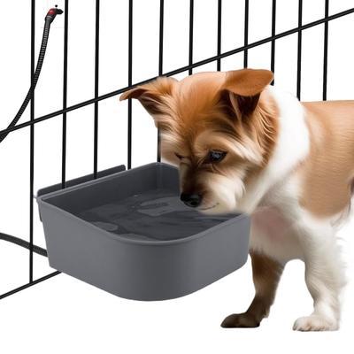 Plastic Heated Pet Bowl Hanging Dog Water Bowl Pet Heated Bowl for Rabbits Dogs Cats and All Breed Sizes