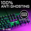 Gaming-Tastatur - The G-Lab - KEYZ CARBON E - Mechanisch (Blauer Schalter) - Rainbow - Flaches Profil - Handgelenkauflage - Kabelgebunden - Schwarz