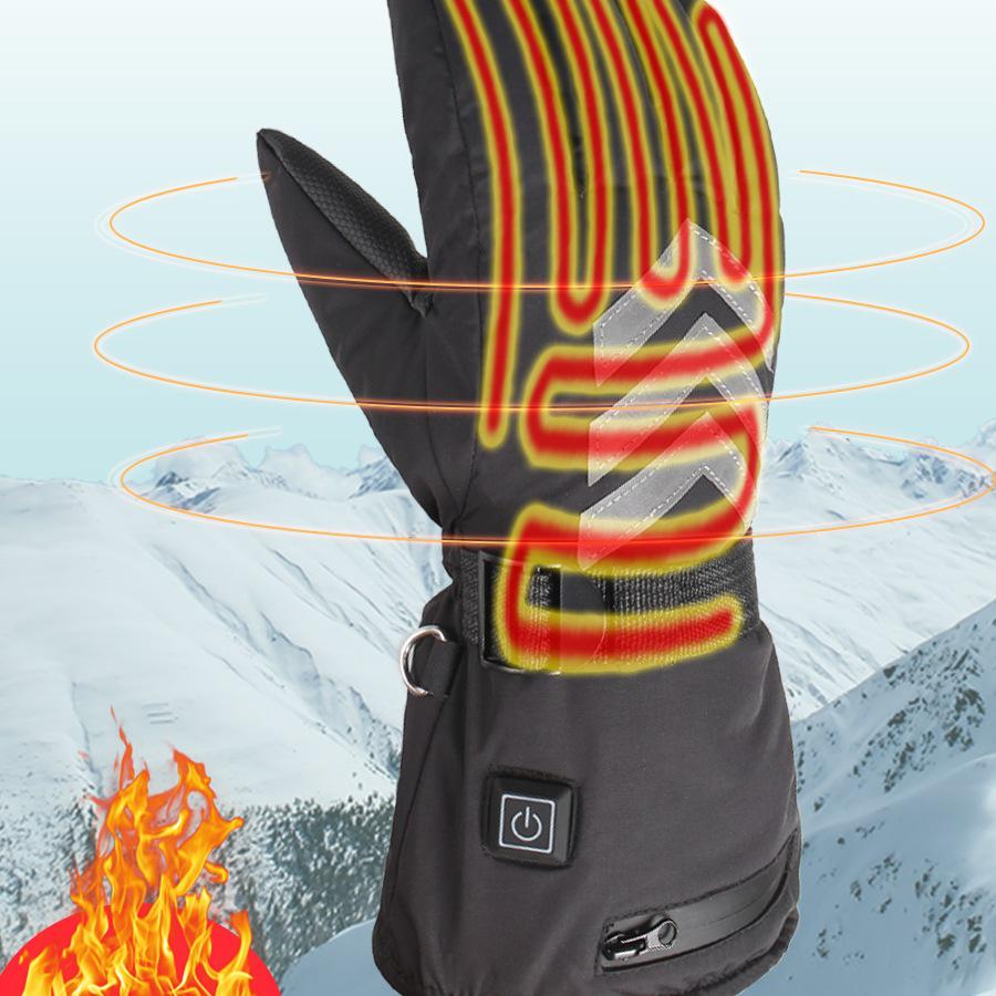 Rechargeable Electric Heating Gloves for Men & Women - Winter Motorcycle Double-Sided Heating