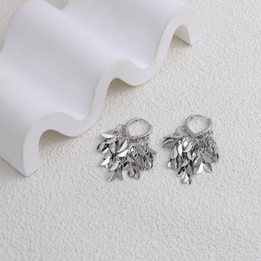 Wheat Ear Leaves Fringed Ear Buckles In Temperament Metal Wind Earrings Personalized Creative Earrings Wholesale