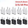 3/5/10Pcs US To Korea European Electrical Plug Adapter Power Adaptor Travel Converter American China To Europe KR Plug Adapter