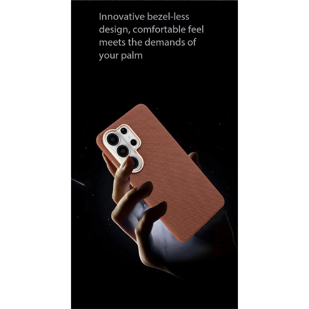 Original Techology Woven Fabric Phone Case for Samsung Galaxy S26 Edge S25 S24 Ultra S23 for Magsafe Magnetic Matte Solid Cover