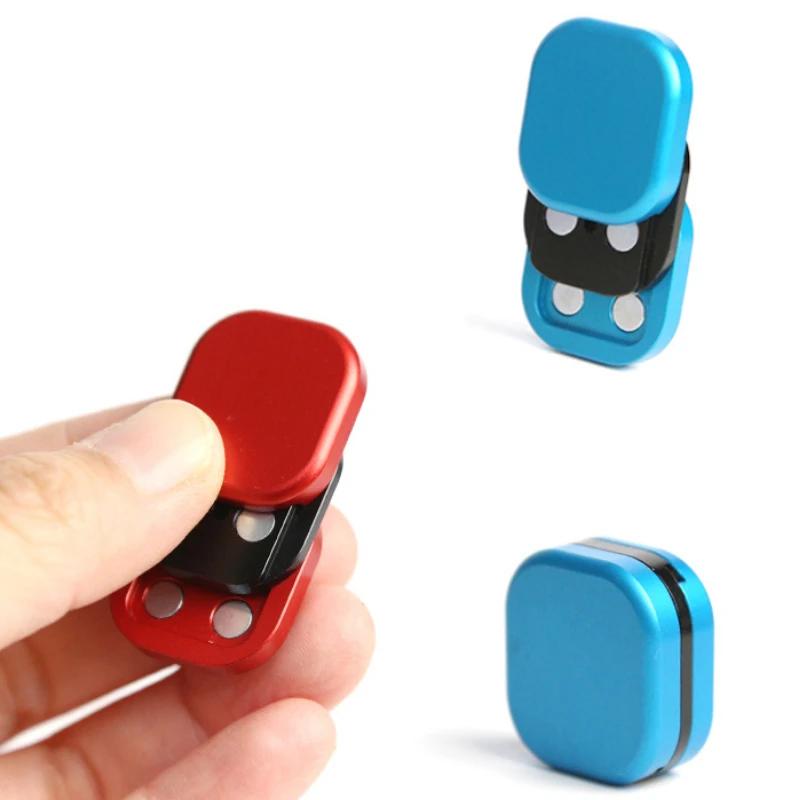 Push Magnetic Card Haptic Coin Mini Fidget Pushing Plate Stress Easing Toy Edc Metal Relieve Anti-Stress Mechanical Slider