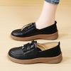 Women Soft Loafers Slip On Casual Elegant Summer Sneakers Breathable Black Leather Moccasins Shoes