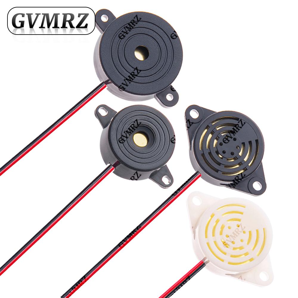 Wired Active Buzzer Assortment Kit 3-24V SFM-20B/SFM-27 (White/Black)/SHD4216  DC Continuous Sound for Alarm Systems & Arduino