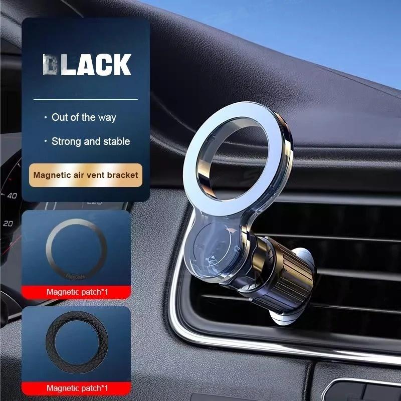 

Magnetic Car Phone Holder 360 Degree Rotation Adjustable Single Handed Operation Air Outlet Vent Mobile Phone Support