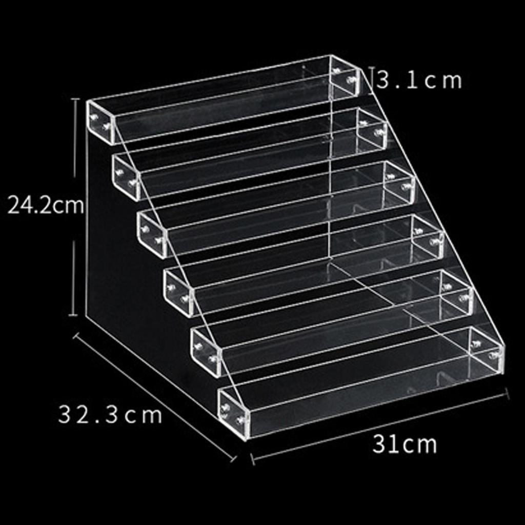 Tiered Acrylic Stands Clear Display Shelf for Cosmetic Cupcakes Model Car