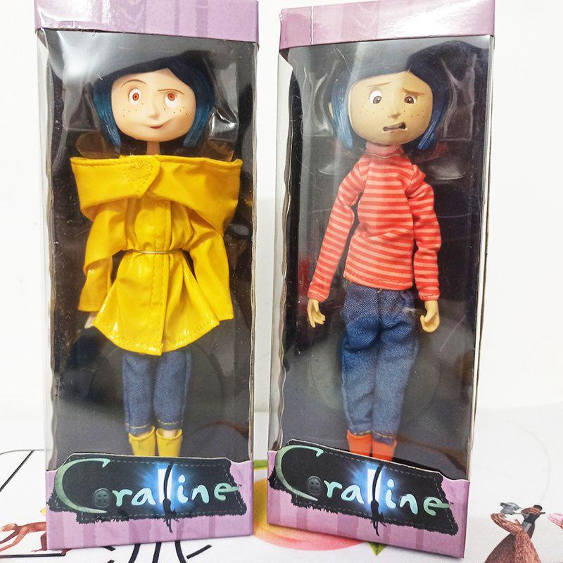 Exquisite 6" Bendy Coraline Pvc Action Figure Model Doll With Red Stripe For Collectors