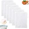 6 Pack Nut Milk Bag, 8"x12" Reble Food Nylon Strainer Nut Bags for Straining Almond Milk Greek Yogurt, Cheese Cloth Bag for Cooking, Cold Brew Coffee