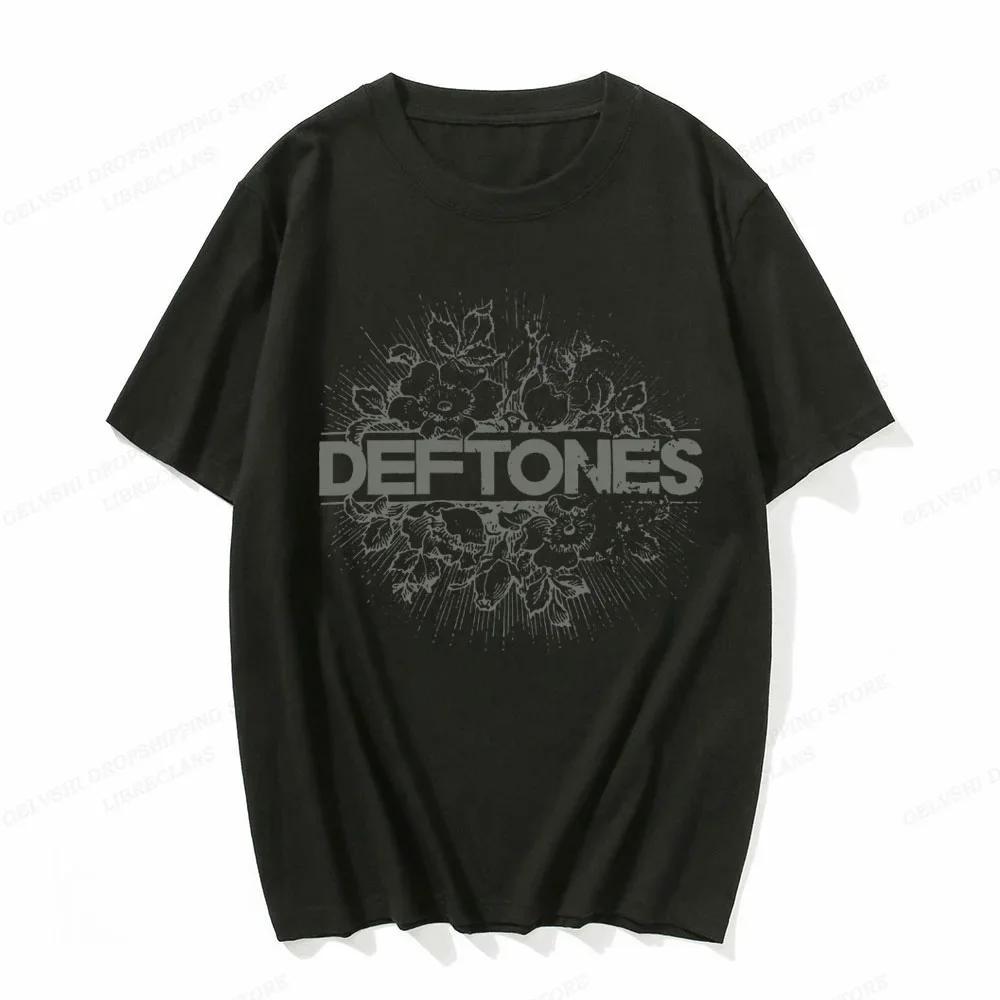Women T Shirt Deftones Cute Trendy Print Tops Tee Black T-shirt Female Summer T-shirt 90s Girls Graphic Tee Female Cute Tops Tee Unisex T-Shirt