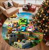 Gamer Pattern Round Rug, Indoor/Outdoor Mat, for Picnic, Gameroom, Bedroom, Office, Living Room, Home Decor Carpet, Birthday Gift