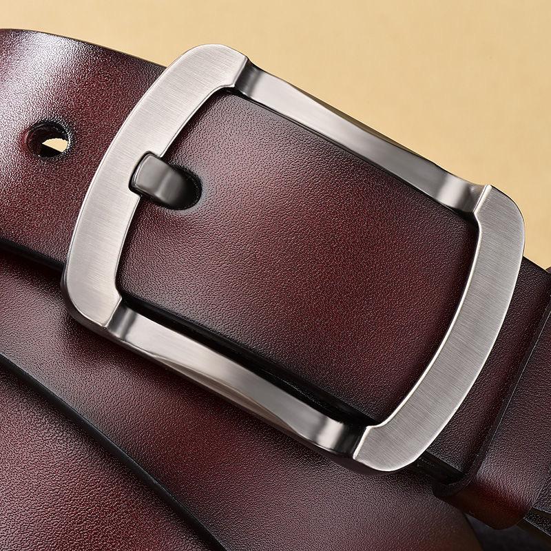 Men's Retro Genuine Leather Pin Buckle Belt - Casual Fashion Jeans Accessory