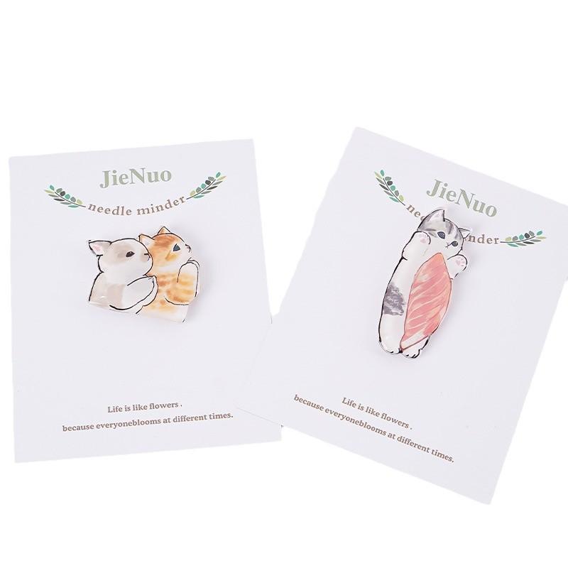 DIY new product simple and cute wind multi-functional suction needle threading device fabric sewing tool magnet refrigerator sticker