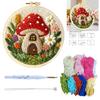 Punch Needle Embroidery Kit Floral Package Set Punch Needle Kit For Beginner Sewing Poke Handmade Crafts for Adults Diy Gift