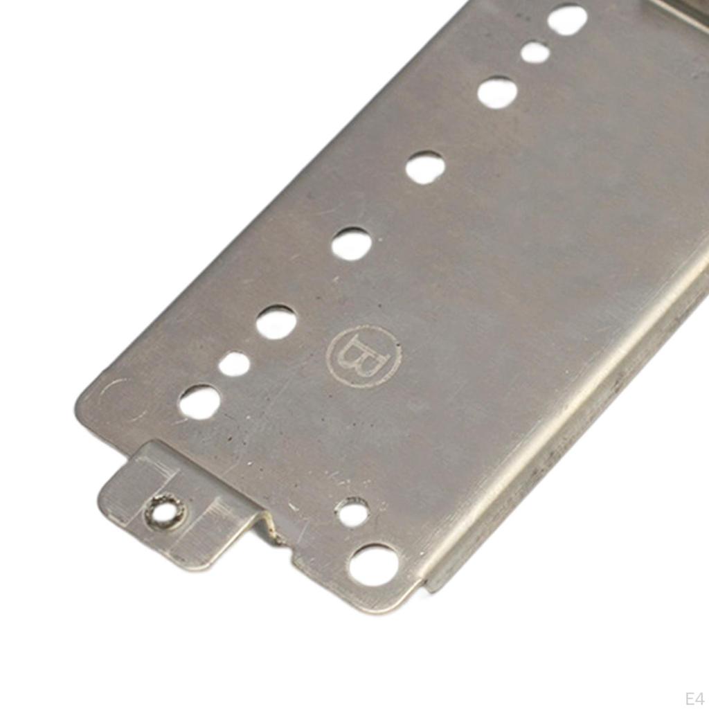 Double Coil Guitar Bridge Pickup Replacement Parts Flat Bottom Mountings Set Humbucker