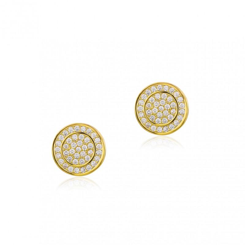 Cylindrical Mens Earrings Full Zircon Hip Hop Trendy Ear Jewelry