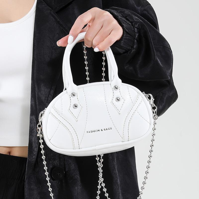 Personalized Spice Girl Style Niche Design Sense Portable Bowling Bag Foreign Style Versatile Chain Crossbody Bag Female