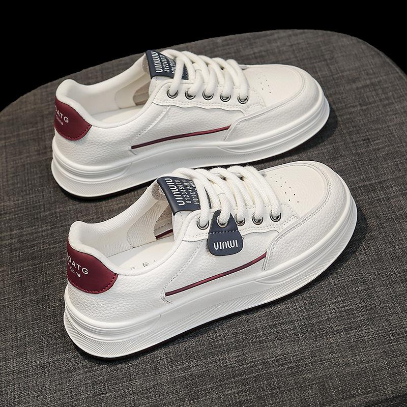 Thick-soled White Shoes Women's Spring and Summer 2025 New Breathable Casual Sports Board Shoes Soft-soled Shoes Children