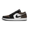 Air Jordan 1 Resistente à Abrasão Resistente à Abrasão Cano Baixo Tênis de Basquete Vintage Unissex Preto Marrom 553558-165(Team701-F)
